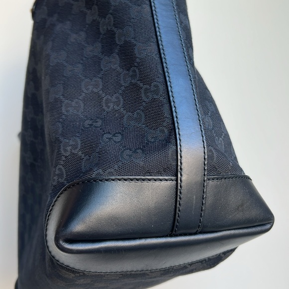 GUCCI Original GG Canvas and Leather Craft Original Tote with POUCH - Picture 16 of 16